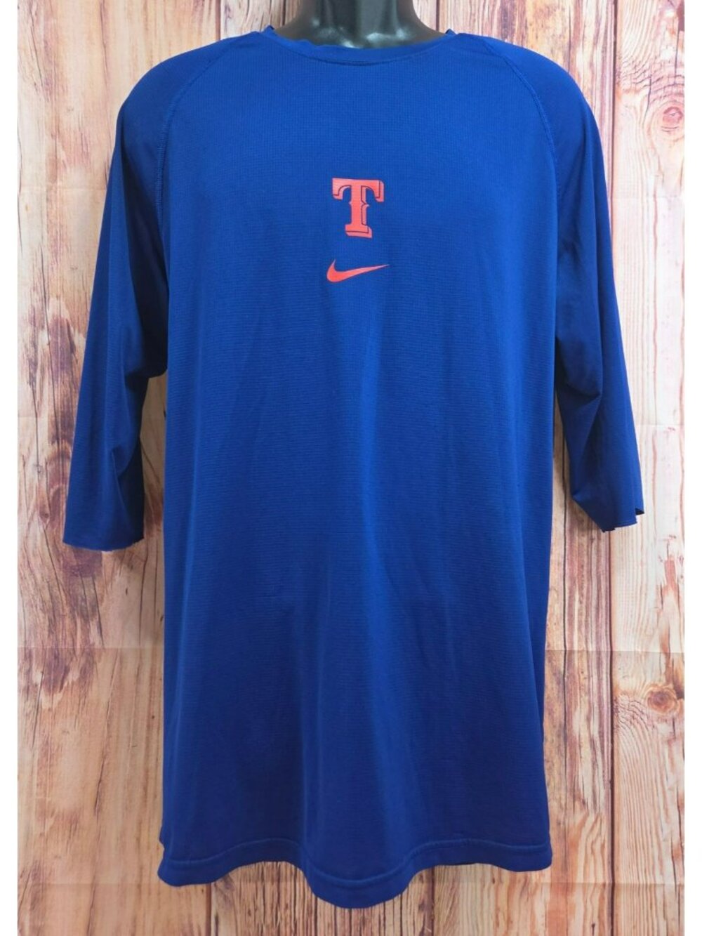 Nike Texas Rangers MLB Authentic Dri-Fit Long Sleeve Shirt Large